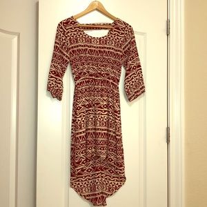 Everly High-Low Purple Aztec Dress